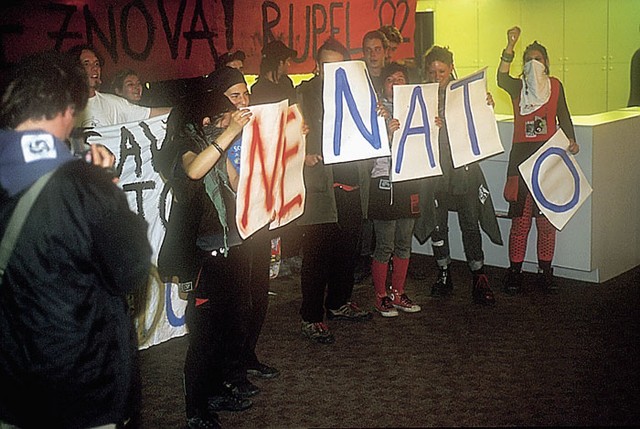 Protest v Cankarjevem domu