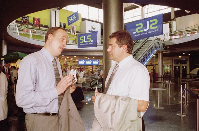 Janez Podobnik in Janez Božič, direktor Darsa