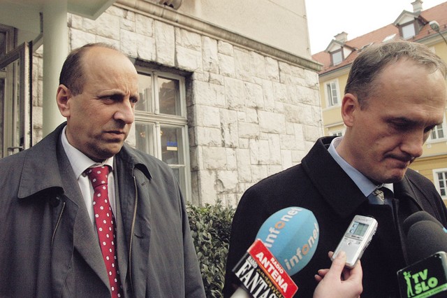 Kljubujoča pogajalca SLS: Presečnik in Podobnik