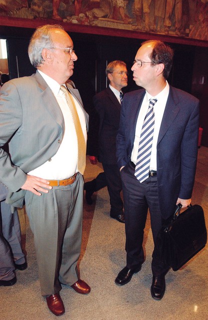 Sedanji in bivši: Andrej Bajuk in Dušan Mramor