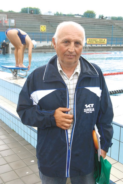 Vlado Čermak na bazenu Kodeljevo