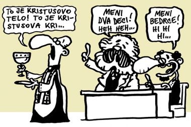 [03] Po vrnitvi v Bonn začneta z Bauerjem sistematično jeziti aristokracijo in njeno priležnico, buržoazijo: v cerkev gresta le zato, da bi se lahko na ves glas režala.