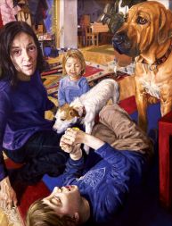 Jurij Kalan: Doma, 2007, olje na platnu, 180x140cm