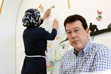 Iztok Hočevar, svetovalec direktorja za mednarodne odnose pri ITF, v centru Soča