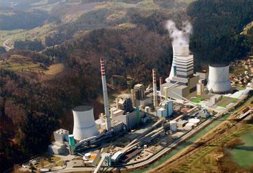 Simulacija novega bloka termoelektrarne v Šoštanju (na desni strani)  