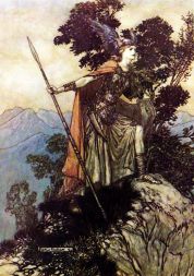 Brunhilda iz Ježe valkir (Ilustracija Arthura Rackhama)
