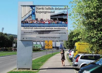 &raquo;Zahtevati zakonitost&laquo; - a brez znaka Mestne občine Koper