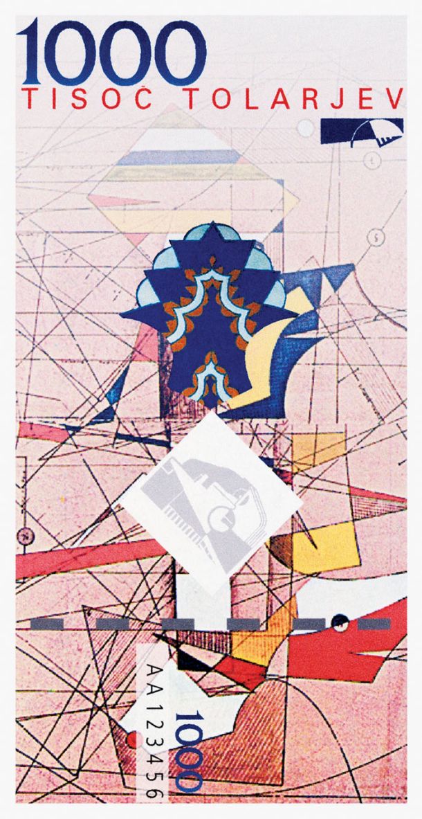 Slovenski rezervni denar - bankovci, 1994/95, Banka Slovenije, oblikovalec Miljenko Licul 