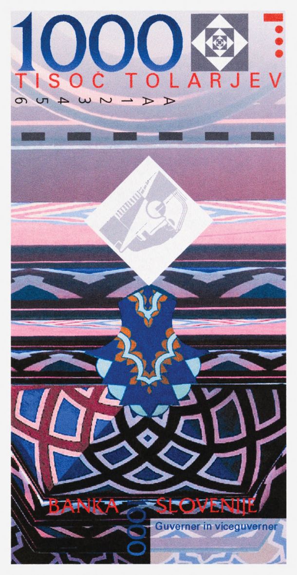 Slovenski rezervni denar - bankovci, 1994/95, Banka Slovenije, oblikovalec Miljenko Licul