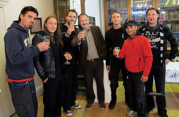 Skupina Elvis Jackson in Jani Kovačič, Londonska predstavitev pesniške zbirke "Here", London | Rok Djordjević